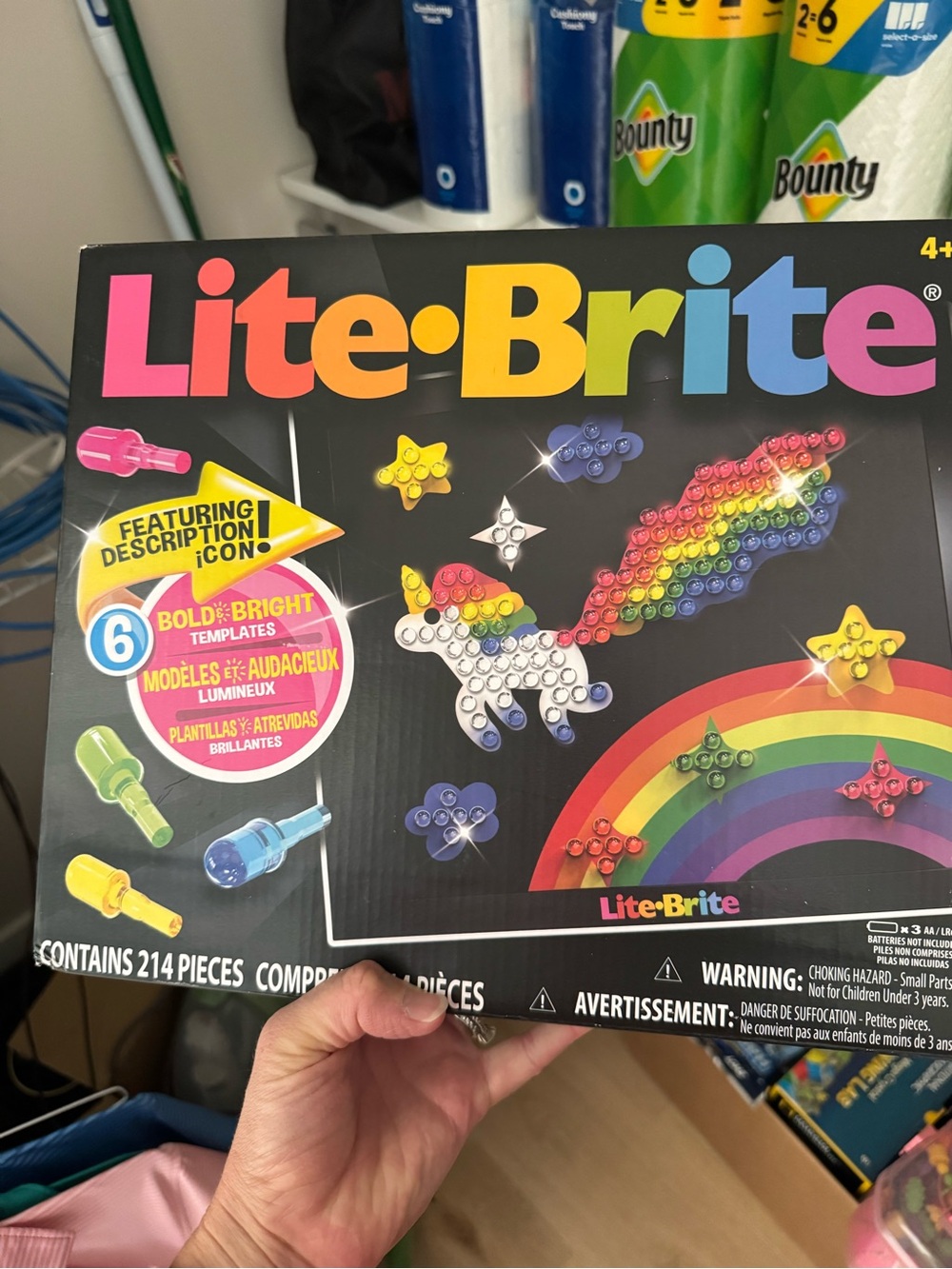 Rainbow Unicorn Lire-Brite Peg Toy